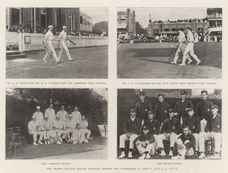 Das unentschiedene Cricket-Match zwischen Oxford und Cambridge in Lords, 4., 5. und 6. Juli von English Photographer