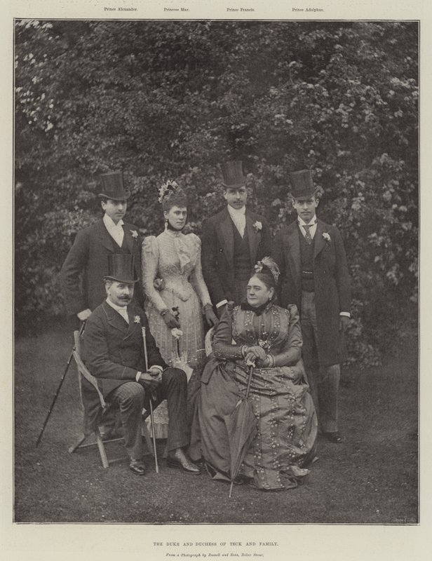 Der Herzog und die Herzogin von Teck und Familie von English Photographer