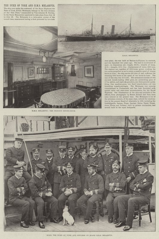 Der Herzog von York und HMS Melampus von English Photographer