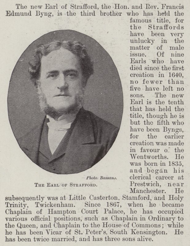 Der Earl von Strafford von English Photographer