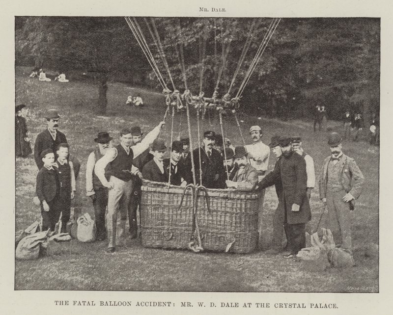 Der tödliche Ballonunfall, Mr. W. D. Dale im Crystal Palace von English Photographer
