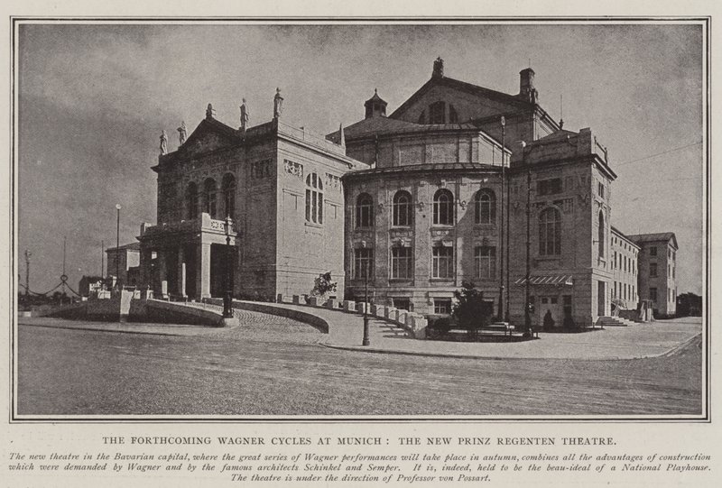 Die bevorstehenden Wagner-Zyklen in München, das neue Prinzregententheater von English Photographer