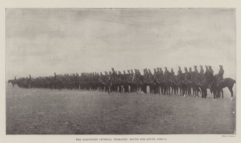 Die Hampshire Imperial Yeomanry, auf dem Weg nach Südafrika von English Photographer