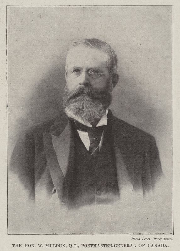 Der ehrenwerte W. Mulock, QC, Postmeister-General von Kanada von English Photographer