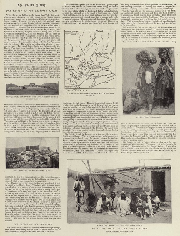 Der Aufstand in Indien, die Revolte der Grenzstämme von English Photographer