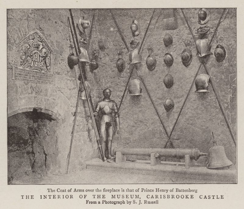 Das Innere des Museums, Carisbrooke Castle von English Photographer