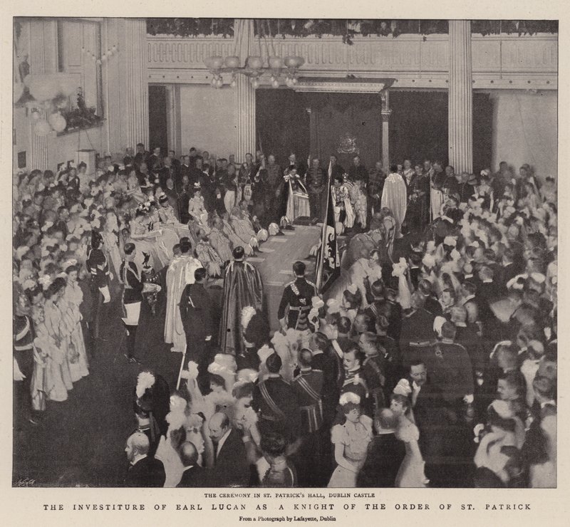 Die Investitur von Earl Lucan als Ritter des Ordens von St. Patrick von English Photographer
