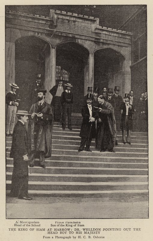 Der König von Siam in Harrow, Dr. Welldon zeigt Seiner Majestät den Oberjungen von English Photographer