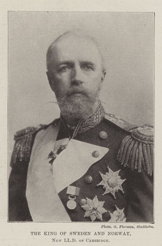 Der König von Schweden und Norwegen, neuer LLD von Cambridge von English Photographer