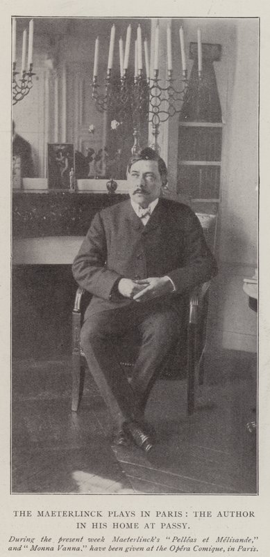 Die Maeterlinck-Stücke in Paris, der Autor in seinem Haus in Passy von English Photographer