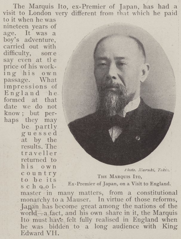 Der Marquis Ito, Ex-Premier von Japan, auf Besuch in England von English Photographer