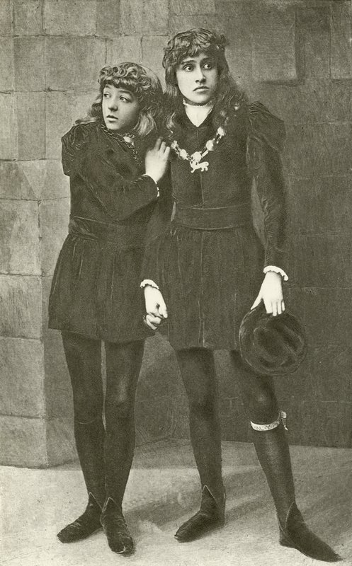 Die Fräuleins Isa Bowman und Bessie Hatton als die jungen Prinzen in Richard III (Gravur) von English Photographer