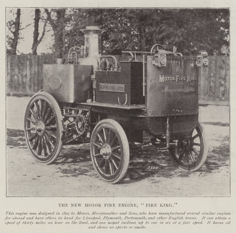 Das neue Motor-Feuerwehrauto, Fire King von English Photographer
