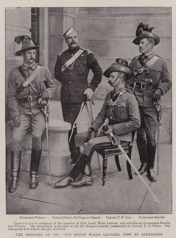 Die Offiziere der New South Wales Lancers, jetzt in Aldershot von English Photographer