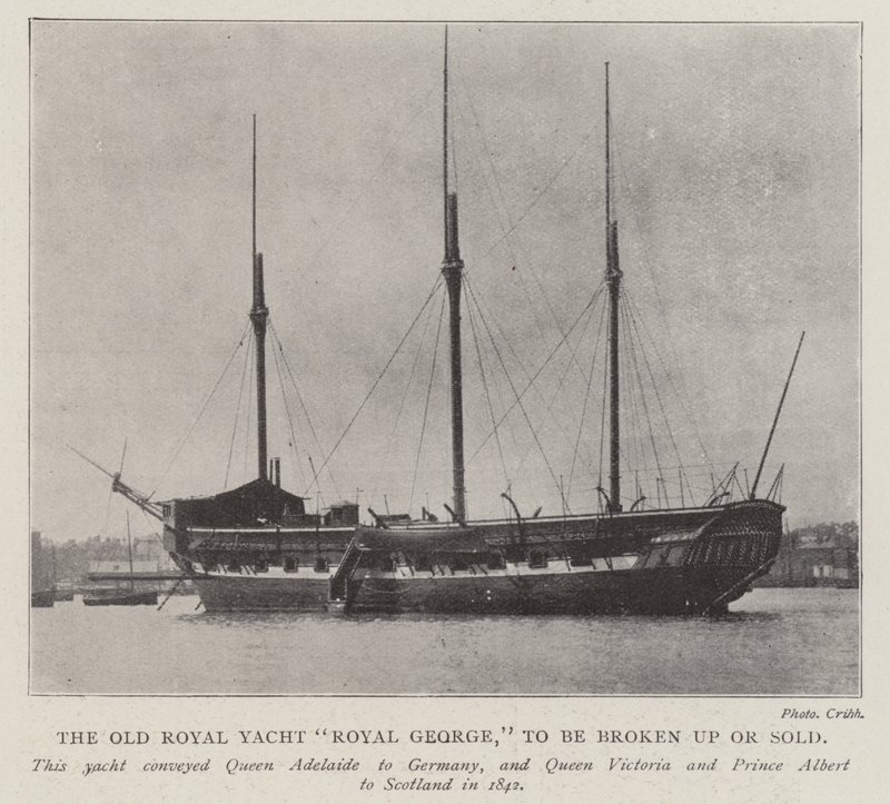 Die alte königliche Yacht Royal George, soll abgebrochen oder verkauft werden von English Photographer