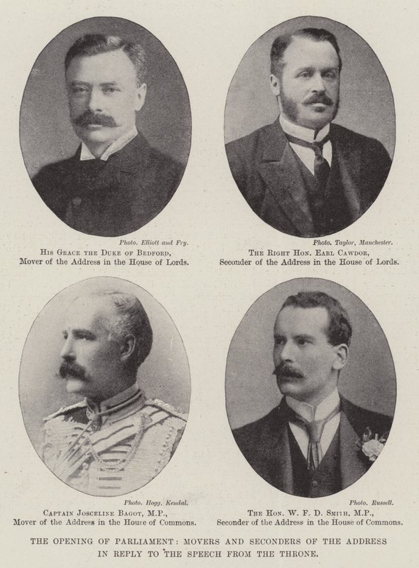 Die Eröffnung des Parlaments, Antragsteller und Unterstützer der Antwort auf die Thronrede von English Photographer
