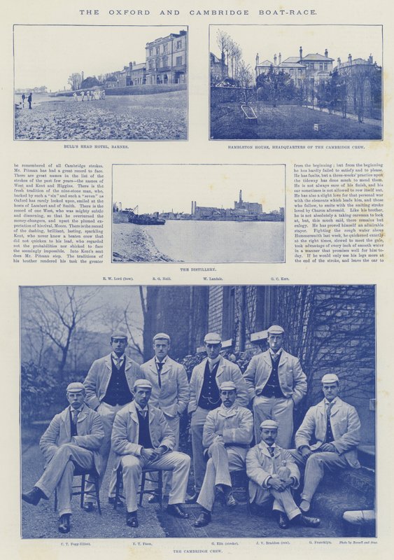 Das Oxford-Cambridge-Bootsrennen von English Photographer