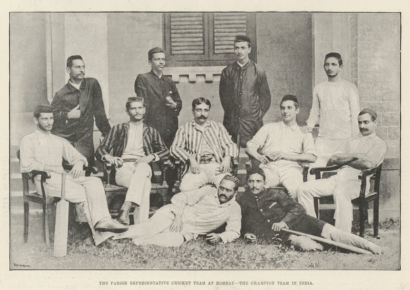 Das Parsee-Vertreter-Cricket-Team in Bombay, das Meisterteam in Indien von English Photographer