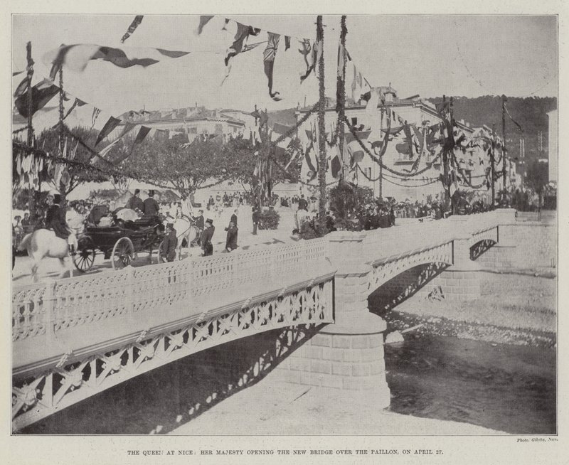 Die Königin in Nizza, Ihre Majestät eröffnet die neue Brücke über den Paillon am 27. April von English Photographer