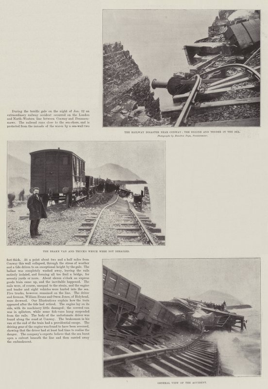 Das Eisenbahnunglück bei Conway von English Photographer