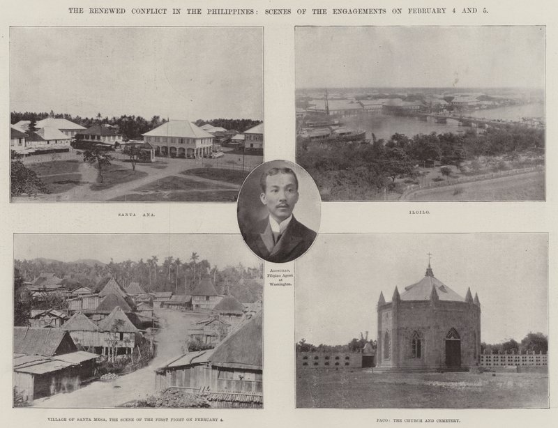 Der erneute Konflikt auf den Philippinen, Szenen der Gefechte am 4. und 5. Februar von English Photographer