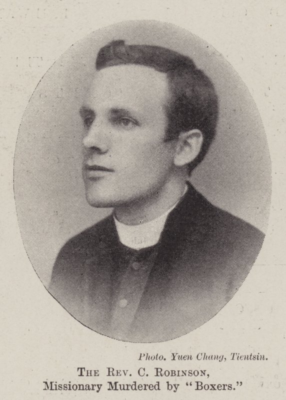 Der ehrwürdige C Robinson, Missionar, ermordet von Boxern von English Photographer