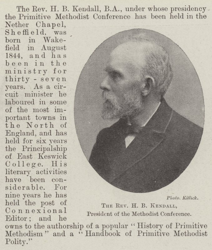 Der Reverend H. B. Kendall, Präsident der Methodistischen Konferenz von English Photographer