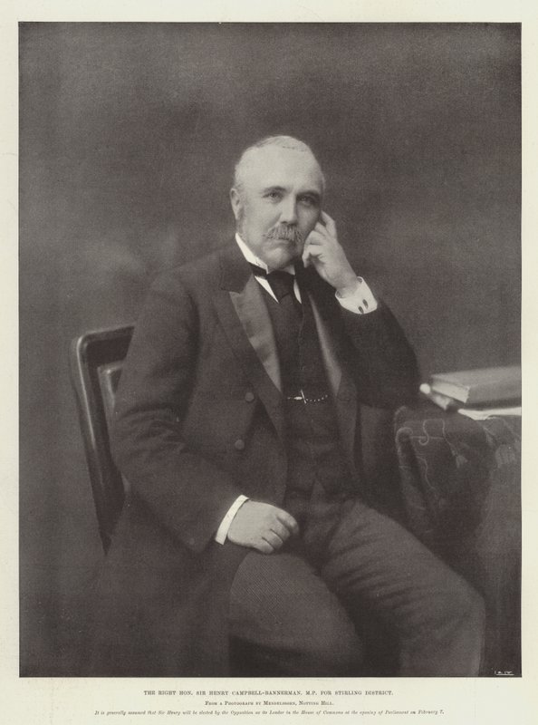 Der ehrenwerte Sir Henry Campbell-Bannerman, Abgeordneter für den Stirling-Distrikt von English Photographer