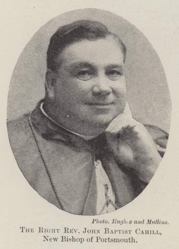 Der rechte ehrwürdige John Baptist Cahill, neuer Bischof von Portsmouth von English Photographer