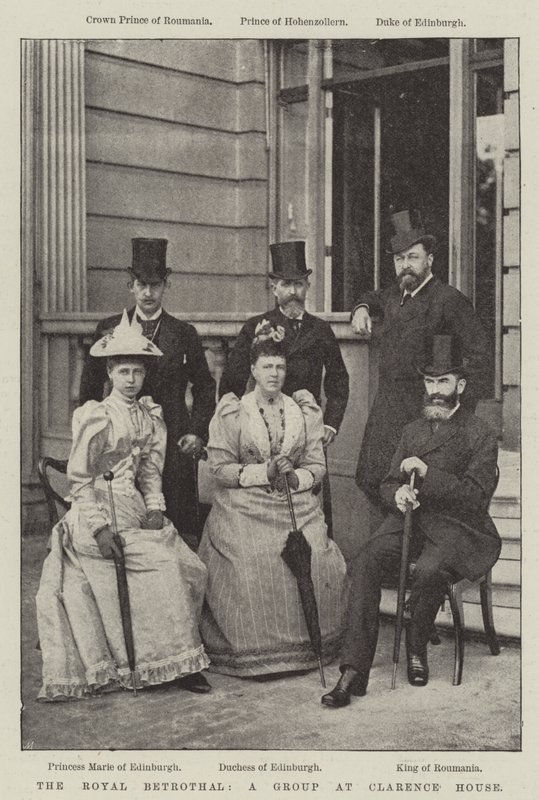 Die königliche Verlobung, eine Gruppe im Clarence House von English Photographer
