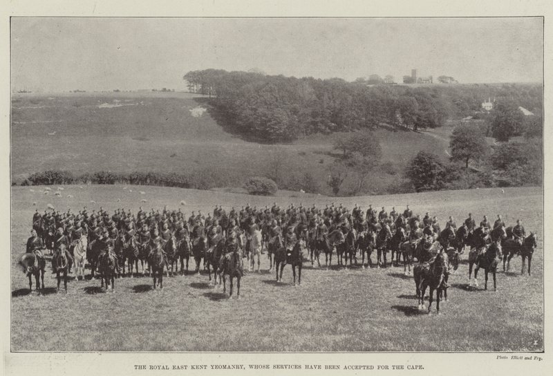 Die Royal East Kent Yeomanry, deren Dienst für das Kap akzeptiert wurde von English Photographer