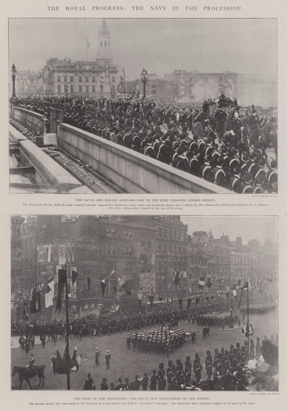 Der königliche Fortschritt, die Marine in der Prozession von English Photographer