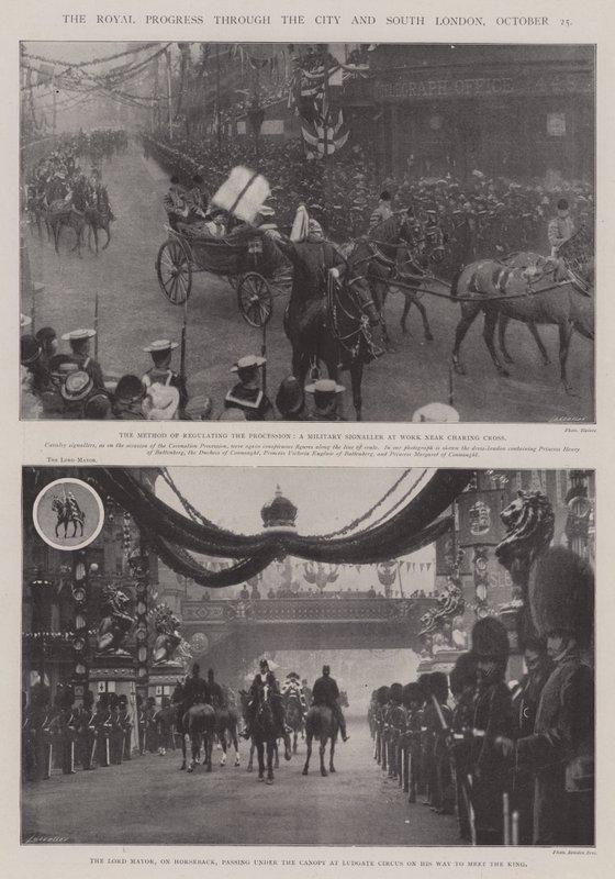 Der königliche Fortschritt durch die Stadt und Süd-London, 25. Oktober von English Photographer