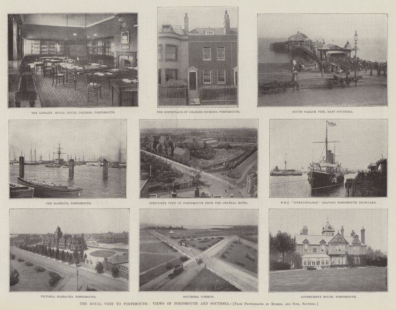 Der königliche Besuch in Portsmouth, Ansichten von Portsmouth und Southsea von English Photographer