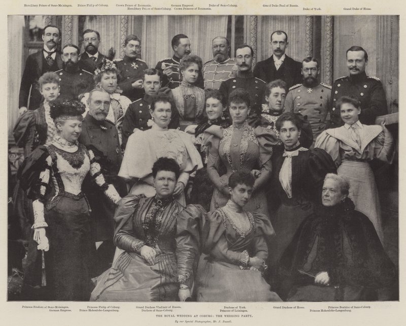 Die königliche Hochzeit in Coburg, die Hochzeitsgesellschaft von English Photographer