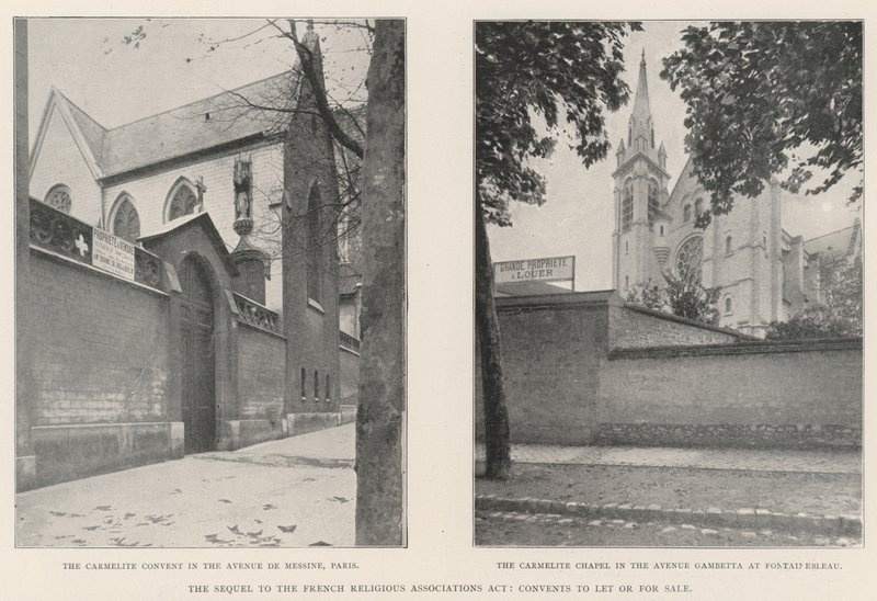 Die Folge des französischen Gesetzes über religiöse Vereinigungen, Klöster zu vermieten oder zu verkaufen von English Photographer