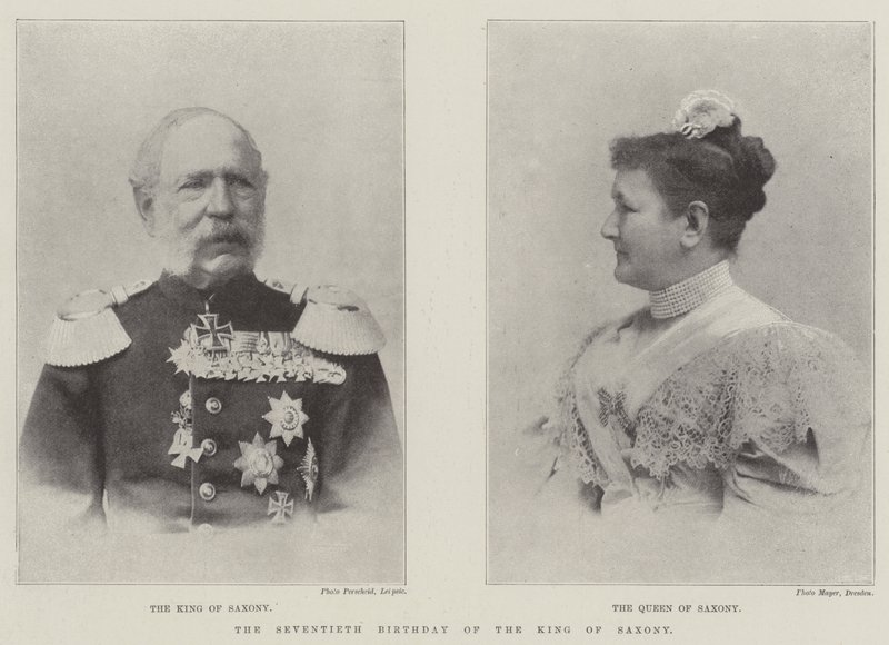 Der siebzigste Geburtstag des Königs von Sachsen von English Photographer