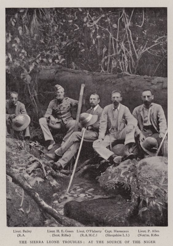 Die Unruhen in Sierra Leone, an der Quelle des Niger von English Photographer