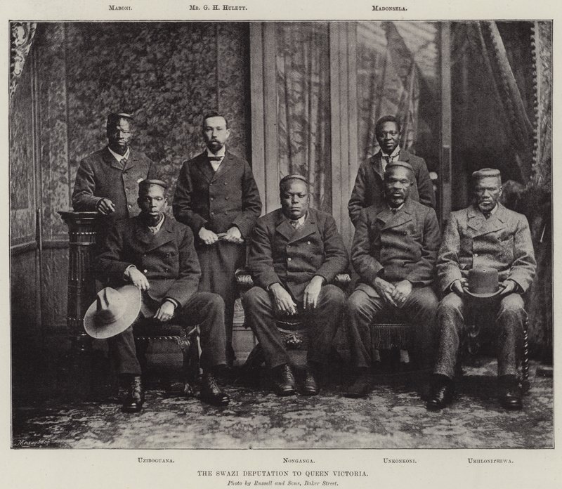 Die Swazi-Delegation bei Königin Victoria von English Photographer