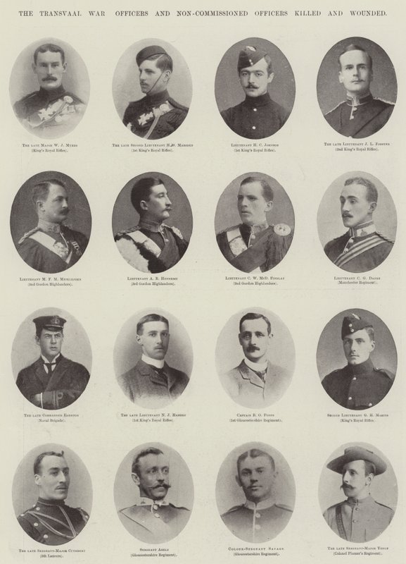 Der Transvaal-Krieg, Offiziere und Unteroffiziere getötet und verwundet von English Photographer