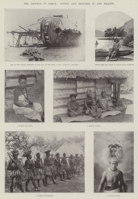 Die Unruhen in Samoa, Szenen und Skizzen auf den Inseln von English Photographer