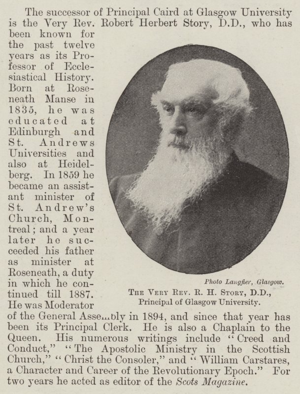 Der sehr ehrwürdige R. H. Story, DD, Rektor der Universität Glasgow von English Photographer