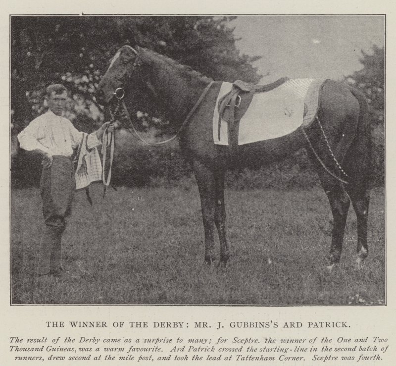 Der Gewinner des Derbys, Mr. J. Gubbinss Ard Patrick von English Photographer