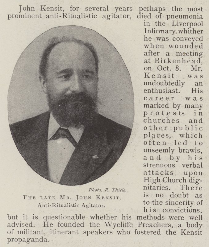 Der verstorbene Mr. John Kensit, anti-ritualistischer Agitator von English Photographer