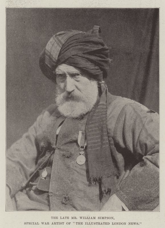 Der verstorbene Mr. William Simpson, Sonderkriegsberichterstatter der Illustrated London News von English Photographer