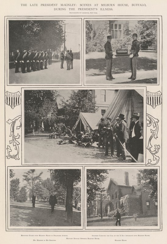 Der verstorbene Präsident McKinley, Szenen im Milburn House, Buffalo, während der Krankheit des Präsidenten von English Photographer