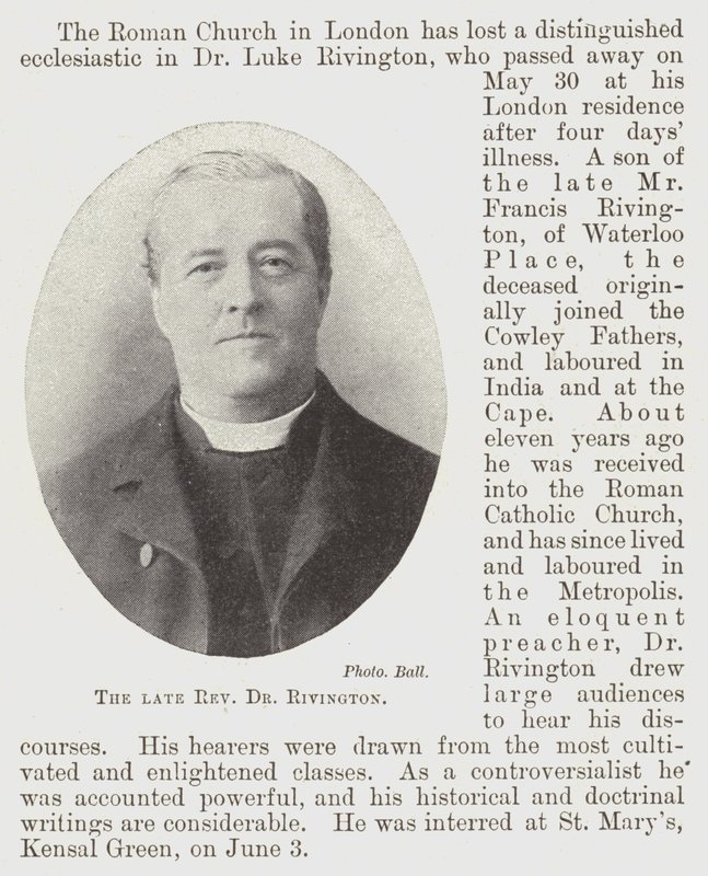 Der verstorbene Reverend Dr. Rivington von English Photographer