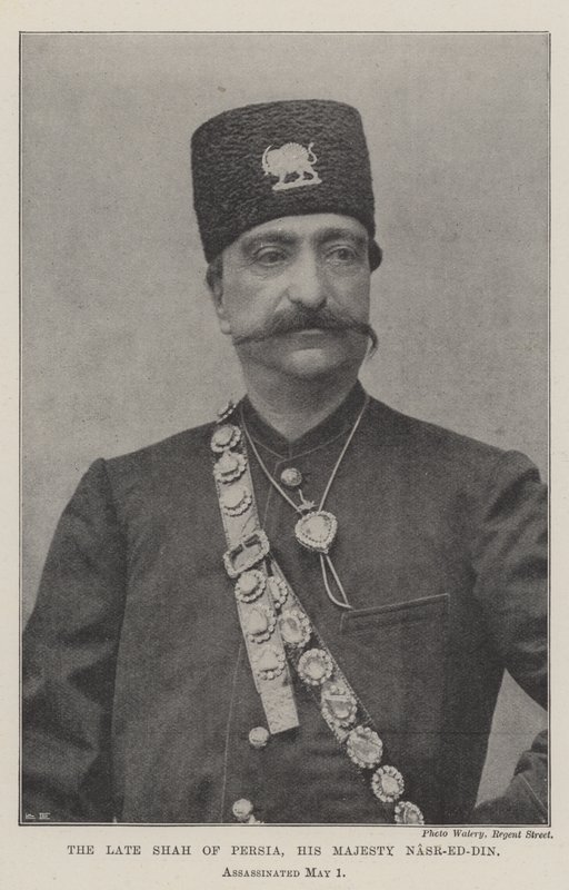Der verstorbene Schah von Persien, Seine Majestät Nasr-ed-Din, ermordet am 1. Mai von English Photographer