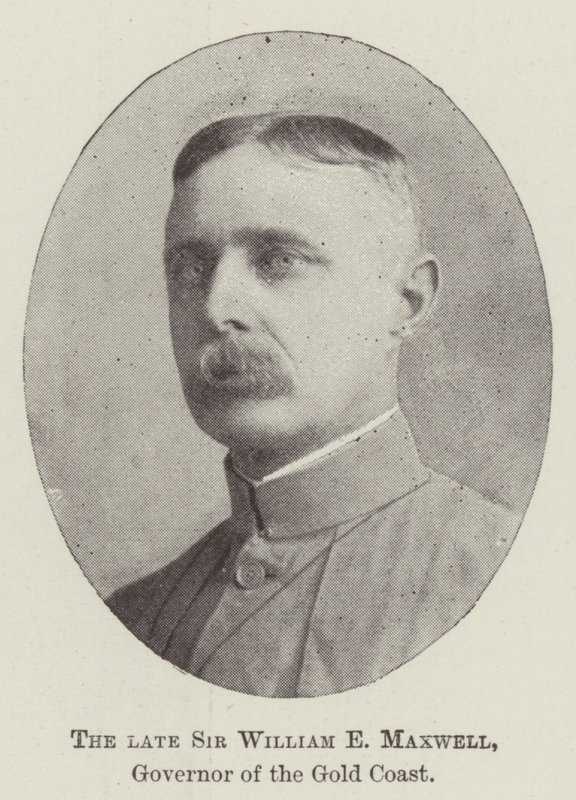 Der verstorbene Sir William E Maxwell, Gouverneur der Goldküste von English Photographer