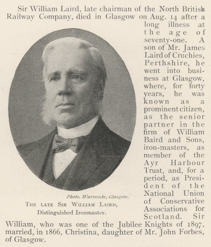 Der verstorbene Sir William Laird, angesehener Eisenmeister von English Photographer